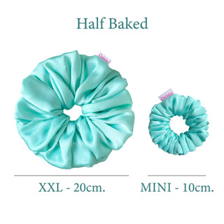 Half Baked ยางรัดผมผ้าซาติน บางลื่น Satin Scrunchies ยางมัดผม ยางรัดผมโดนัท