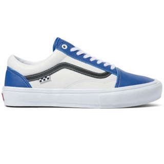 VANS OLD SKOOL SKATE SPORT LEATHER TRUE BLUE WHITE SNEAKERS สินค้ามีประกันแท้