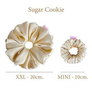 Sugar Cookie ยางรัดผมผ้าซาติน บางลื่น Satin Scrunchies ยางมัดผม ยางรัดผมโดนัท