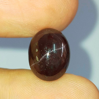 พลอย สตาร์ โรโดไลท์ การ์เนต ดิบ ธรรมชาติ แท้ ( Unheated Natural Star Rhodolite Garnet ) หนัก 10.00 กะรัต