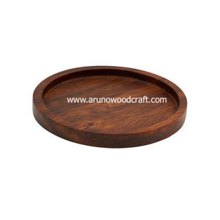 จานรองแก้วไม้จามจุรีกลม DIA 4" l Acacia Wood Round Coaster DIA 4"