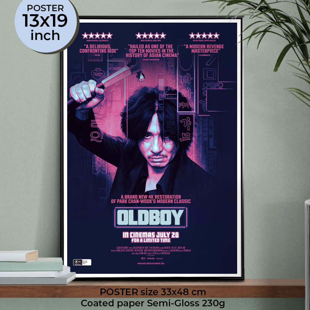 Oldboy Poster (2003) by Park Chan-wook With Choi Min-sik, Yoo Ji-tae, Kang Hye-jeong ภาพขนาด 33X48 c