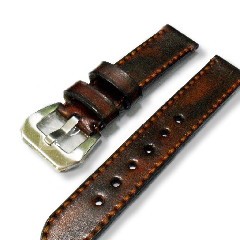 สายนาฬิกาข้อมือหนังแท้แฮนด์เมด 20 MM  ความยาวสาย 75 /125 mm (Classic_leather)