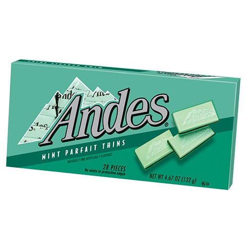 Andes Creme De Menthe thins chocolate mint ช็อกโกแลตสอดไส้มิ้นต์ Product of USA