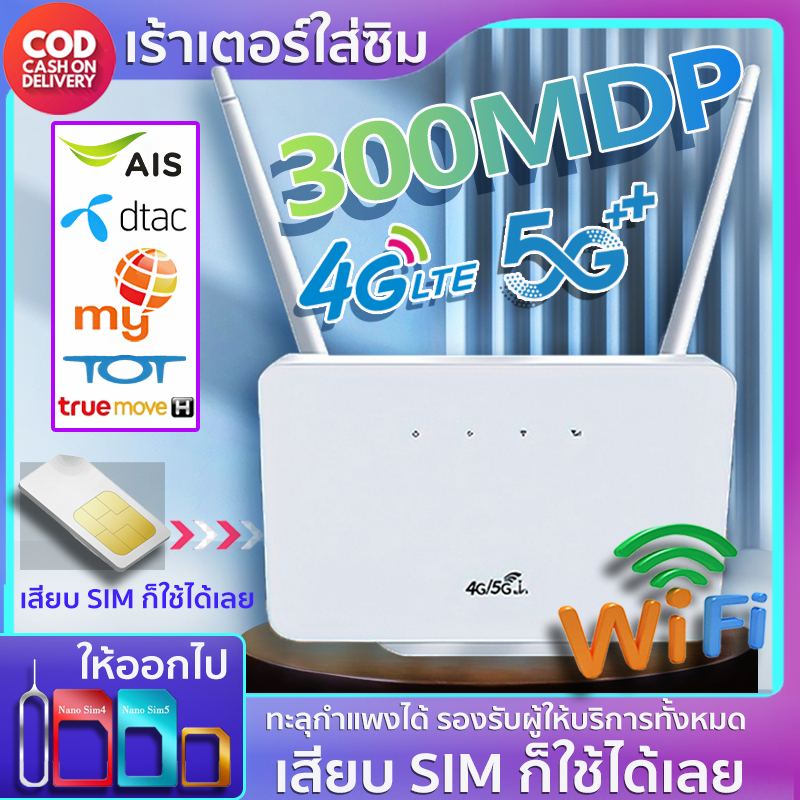 เราเตอร์ WiFi Router ความเร็วสูง สัญญาณเสถียร ครอบคลุมทุกมุมบ้านสำนักงาน 300Mbps 2.4Ghz