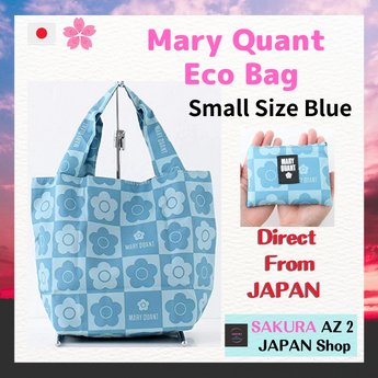 Mary Quant Eco Bag/My Bag Small Size (Blue) Floral Daisy Ladies /Compact Bag/Shopping/Washing【Direct from Japan】