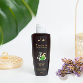 แชมพูลดผมร่วง สมุนไพรแท้ สำหรับผมแห้ง จีวา นอริชชิ่ง - JIVA Nourishing Herbal Shampoo (100ml.)