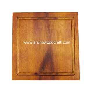 เขียงไม้จามจุรีเหลี่ยม W 10" x L 10" l ACACIA WOOD SQUARE BOARD W 10" x L 10"