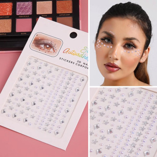 สติกเกอร์เพชร + สติกเกอร์มุก คละแบบ ในแผง พร้อมส่ง! (#P14)