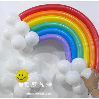 ร้านไทย เซ็ทลูกโป่งวันเกิด 🌈เซ็ทรุ้งกินน้ำ เซ็ทเรนโบว์+ลูกโป่งสีขาว