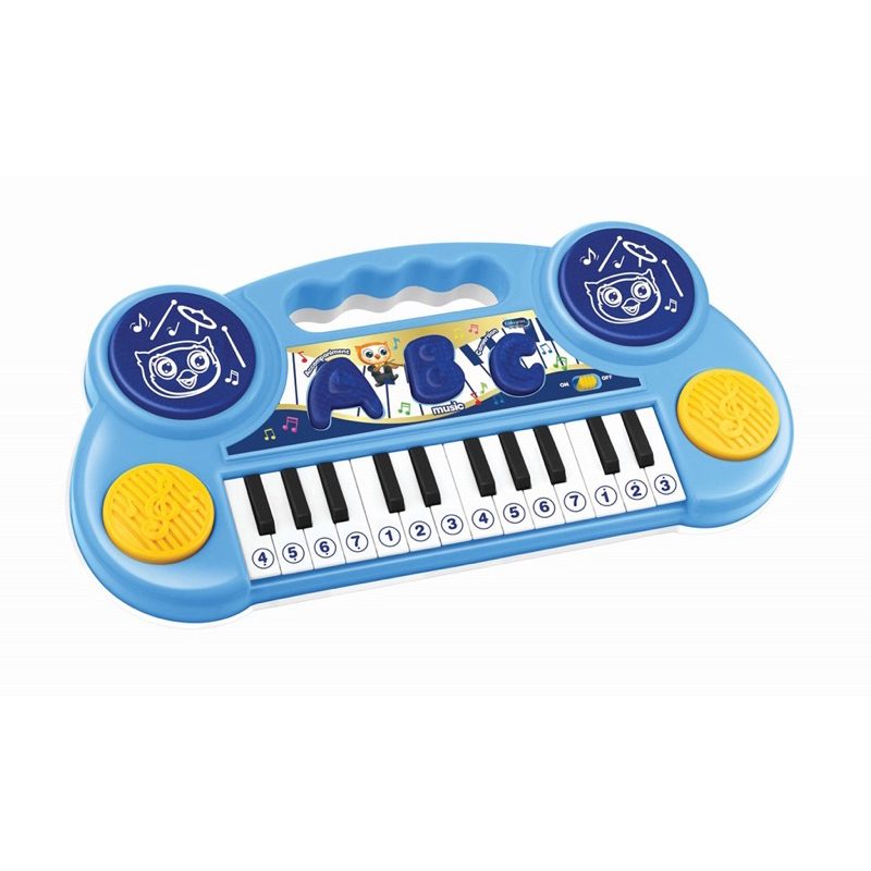 Keyboard คีย์บอร์ดเอนฟาโกร วัสดุ PP เล่นเสียงเปียโน ตีกลอง มีไฟ มีฟังก์ชั่นเล่นเสียงเพลง ขนาด Keyboard 35 x 17 cm