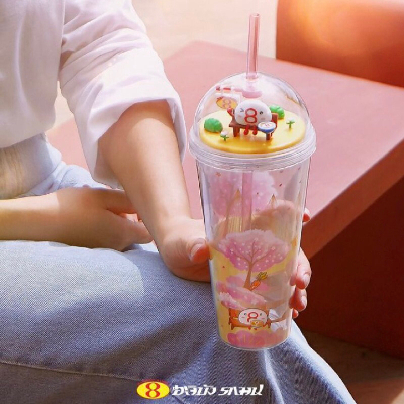 [ส่งต่อ‼️มือ2] แก้วน้ำ Hachiko Tumbler Hachiban Ramen สินค้าพรีเมี่ยม✨ร้านฮะจิบัง ราเมน