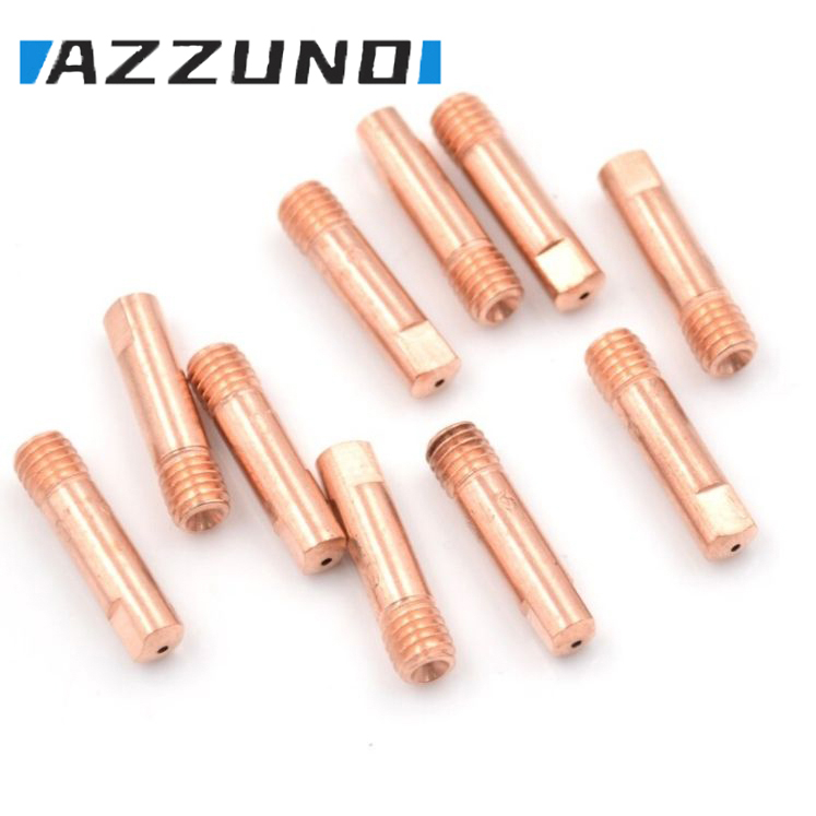 AZZUNO 20 pcs/set 0.8mm-1.0mm Contact Tip migหัวเชื่อมทองแดง อะไหล่ ตู้เชื่อม