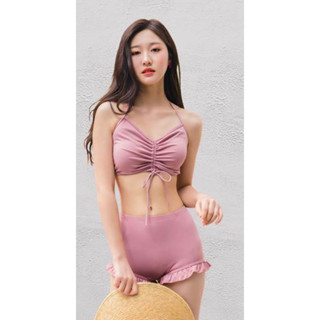 ‼️SALE ‼️ Set Bikini Baby Pink Size L เซต บิกินี 2 ชิ้น บราเพิ่มฟองน้ำ