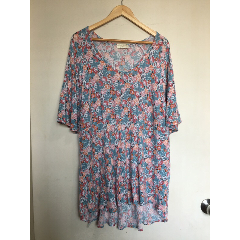 C1 ผ้าเรยอน CYNTHIA ROWLEY อกหน้าผ้า 50 นิ้ว เสื้อเข้ารูปช่วงบน ชายปล่อย ผ้าเรยอน