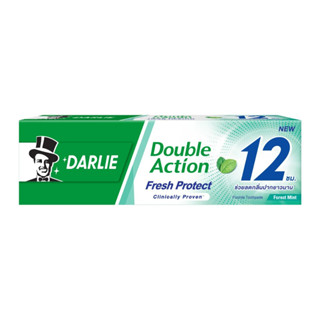 (110 กรัม) DARLIE DOUBLE ACTION FRESH PROTECT TOOTHPASTE ดาร์ลี่ ดับเบิ้ล แอ็คชั่น เฟรชโพรเทค ยาสีฟัน สูตรฟอร์เรส มินต์