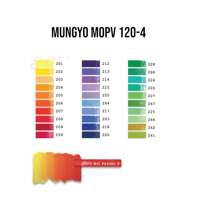 [2/4] MUNGYO  Artists’ soft oil pastel MOPV สีชอล์คน้ำมันขายแยกแท่ง