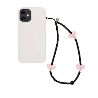 พร้อมส่ง[STRING TING] Noir Rose Wristlet Phone Strap🖤💗