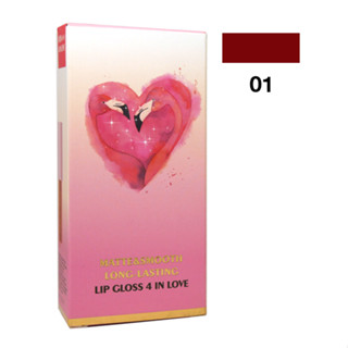 L735-1 : NEE CARA LIP GLOSS 4 IN LOVE N216 NEW COLLECTION FLAMINGO No.01 W.65 รหัส L735-1