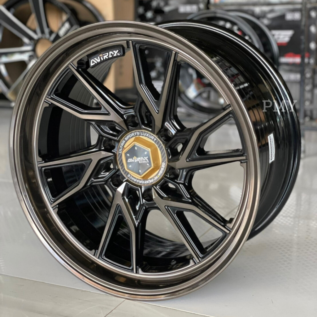 ล้อแม็กขอบ 18x9.5 ET20, 18x10.5 ET35 🚗6รูx139.7 ยี่ห้อ AVIRAX 🔥(ราคาต่อ1วง)🔥 ขายยกชุด4วง สีดำเงา งาน
