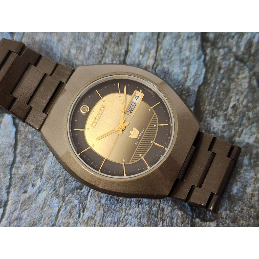 นาฬิกา citizen automatic รุ่นเก่า สภาพเก่าเก็บ สิงห์ดำ สวยๆ