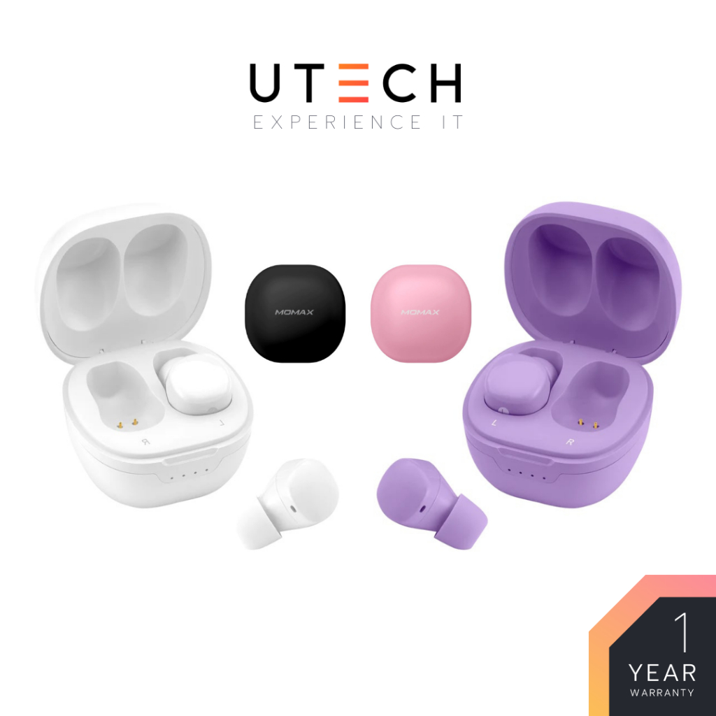 Momax Earbuds : PILLS MINI True Wireless Bluetooth Earbuds - Black/White/Pink/Purple by UTECH