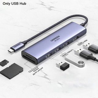 6 In 1 ฮับ Usb C พร้อม Hdmi 4K 60Hz Usb3.0 ความเร็วข้อมูล 5Gbps X 3 พอร์ต เครื่องอ่านการ์ด Tf Sd