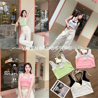 พร้อมส่ง✨ “chiffon top” Summer นี้ห้ามพลาด เสื้อตาข่าย ทูโทน ป้าย VALEN