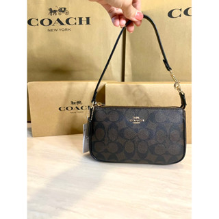 ‼️กระเป๋า Coach Outlet 🇹🇭 แท้ 💯 รุ่น C3308 NOLITA 19 IN SIGNATURE CANVAS‼️สีนำ้ตาลเข้ม