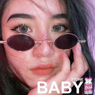 ✨Baby3Tone✨ สีเทา Winklens คอนเเทคเลนส์ บิ๊กอายสีเทา Bigeye