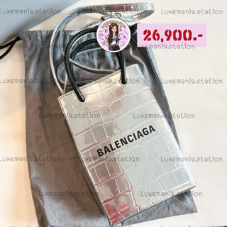 👜: New!! Balenciaga Phone Croc Sliver Bag ‼️ก่อนกดสั่งรบกวนทักมาเช็คสต๊อคก่อนนะคะ‼️