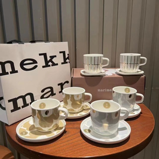 Finnish marimekko gold series, the most beautiful color matching 4-piece set of mug, coffee cup and water cup