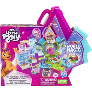 My Little Pony Mini World Magic Epic Mini Crystal Brighthouse Toy, Buildable Playset with 5 Collectible Figures