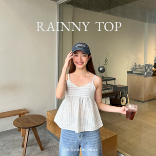 พร้อมส่ง rainny top สายเดี่ยวผ้าลินินญี่ปุ่นแท้ 100 % 🌧️