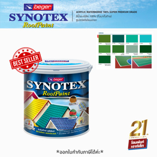 Synotex RoofPaint ซินโนเท็กซ์ รูฟเพ้นท์ สีทาหลังคา ชนิดกึ่งเงากึ่งด้าน (โทนเขียว) 💚