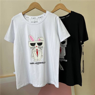 Karl Lagerfeld t shirt เสื้อยืดผ้าลายน้องกระต่าย