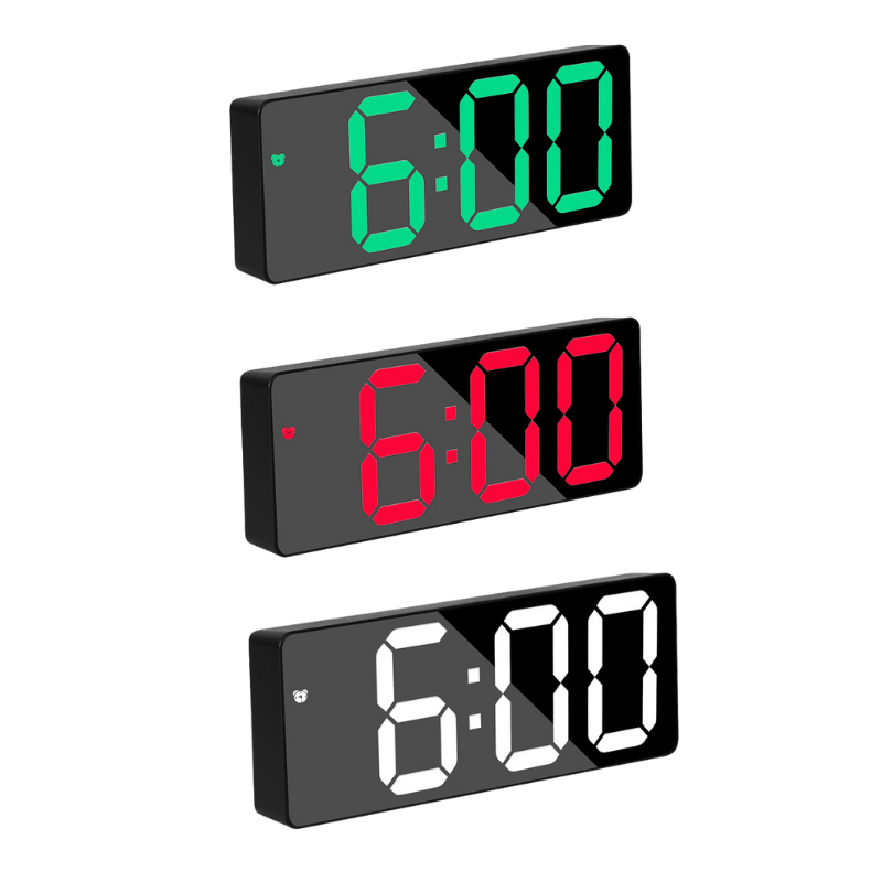 นาฬิกาดิจิตอล สามารถตั้งปลุกได้ ตั้งโต๊ะได้ หน้าจอ led อิเล็กทรอนิกส์ รุ่น GH0712L ใช้ถ่านและเสียบปล