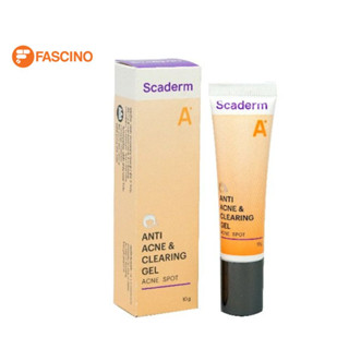 Scaderm Anti Acne &amp; Clearing Gel 10g. สกาเดิร์ม แอนตี้ แอคเน่ แอนด์ เคลียริ่ง เจล 10 กรัม