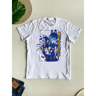 เสื้อยืด My hero academia เสื้ออนิเมะ สีขาว ลายรวม สวยๆ สภาพใหม่มาก Size XL