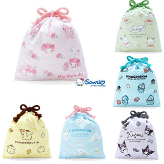 ถุงผ้าหูรูด SANRIO D-String Bag ลิขสิทธิ์ของแท้100%