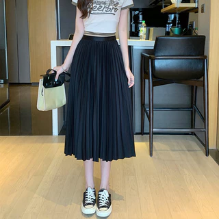 Cicishop(2328)Pleaty skirts กระโปรงยาวพลีทอัดจีบทรงสวย สีคัลเลอร์ฟูลสดใส basic style