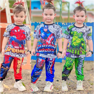 ชุดเด็กชายขายาว เสื้อแขนสั้น กางเกงขายาว ชุดเท่ห์