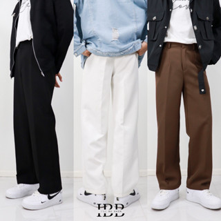 Baggy pants กางเกงแสล็คเอวสูงทรงกระบอกกลาง