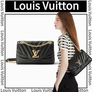 หลุยส์วิตตอง  Louis Vuitton  SAC CHAÎNE LV NEW WAVE/กระเป๋าสะพายผู้หญิง/กระเป๋าสะพายข้าง/กระเป๋าสะพายไหล่/กระเป๋าถือ/กระ