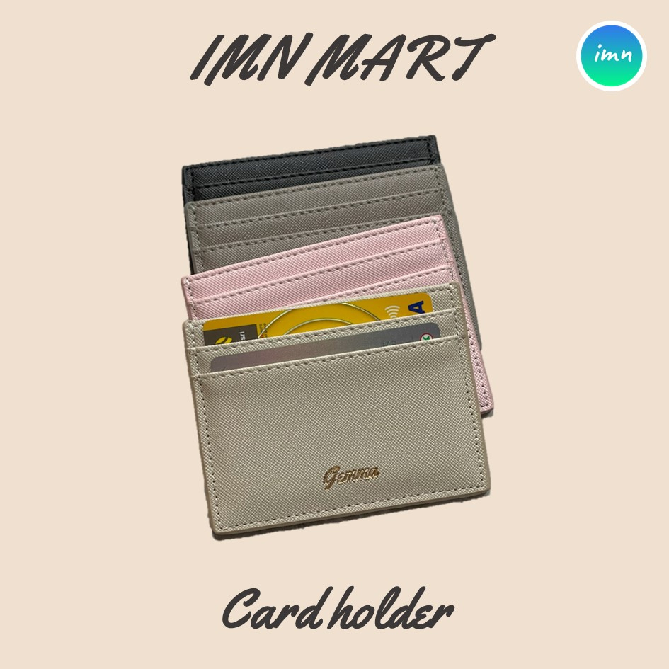 Card holder - Gemma กระเป๋าเก็บบัตร  หนัง Saffiano