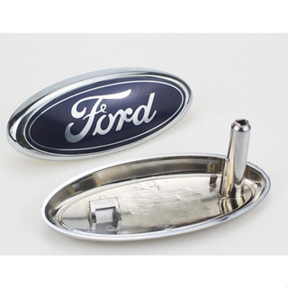 โลโก้ติดหน้ากระจังรถยนต์ ฟอร์ด โฟกัส size 15 * 6.3 ปี 2004 - 2008 FOCUS 1.6 Ford front logo emblem