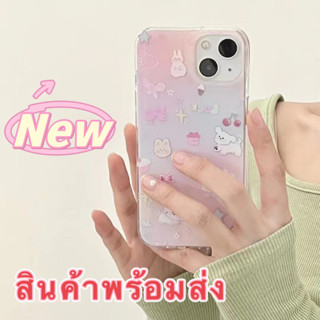 🖤ส่งจากไทยใน24ชม.🖤เคสไอโฟน 14 13 12 11 Pro Max เคส iPhone 11 น่ารัก สติกเกอร์เพชร พกง่ายๆ การป้องกันการตก Case