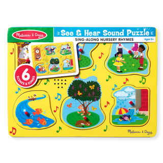 [มีเสียง8ชิ้น] รุ่น 735 ชุดพัซเซิลมีเสียง รุ่นเพลงกล่อม Melissa and Doug  Sing-Along Nursery Rhymes Sound Puzzle  อย่างดี ไม่มียี่ห้ออื่น รีวิวดีใน Amazon USA