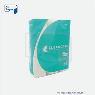 AtPaper Cleancare กระดาษชำระม้วนเล็ก ทิชชู่ม้วน กระดาษทิชชู่ กระดาษชำระ 14 เมตร จำนวน 144 ม้วน/1 ลัง