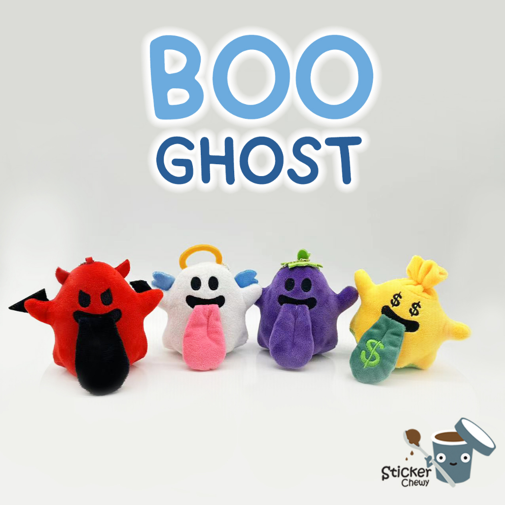 [ร้านไทย พร้อมส่ง] พวงกุญแจผี BOO GHOST ตุ๊กตาผี พวงกุญแจตุ๊กตาผี ที่ห้อยกระเป๋า พวงกุญแจตุ๊กตา พวงกุญแจฟักทอง ฮาโลวีน
